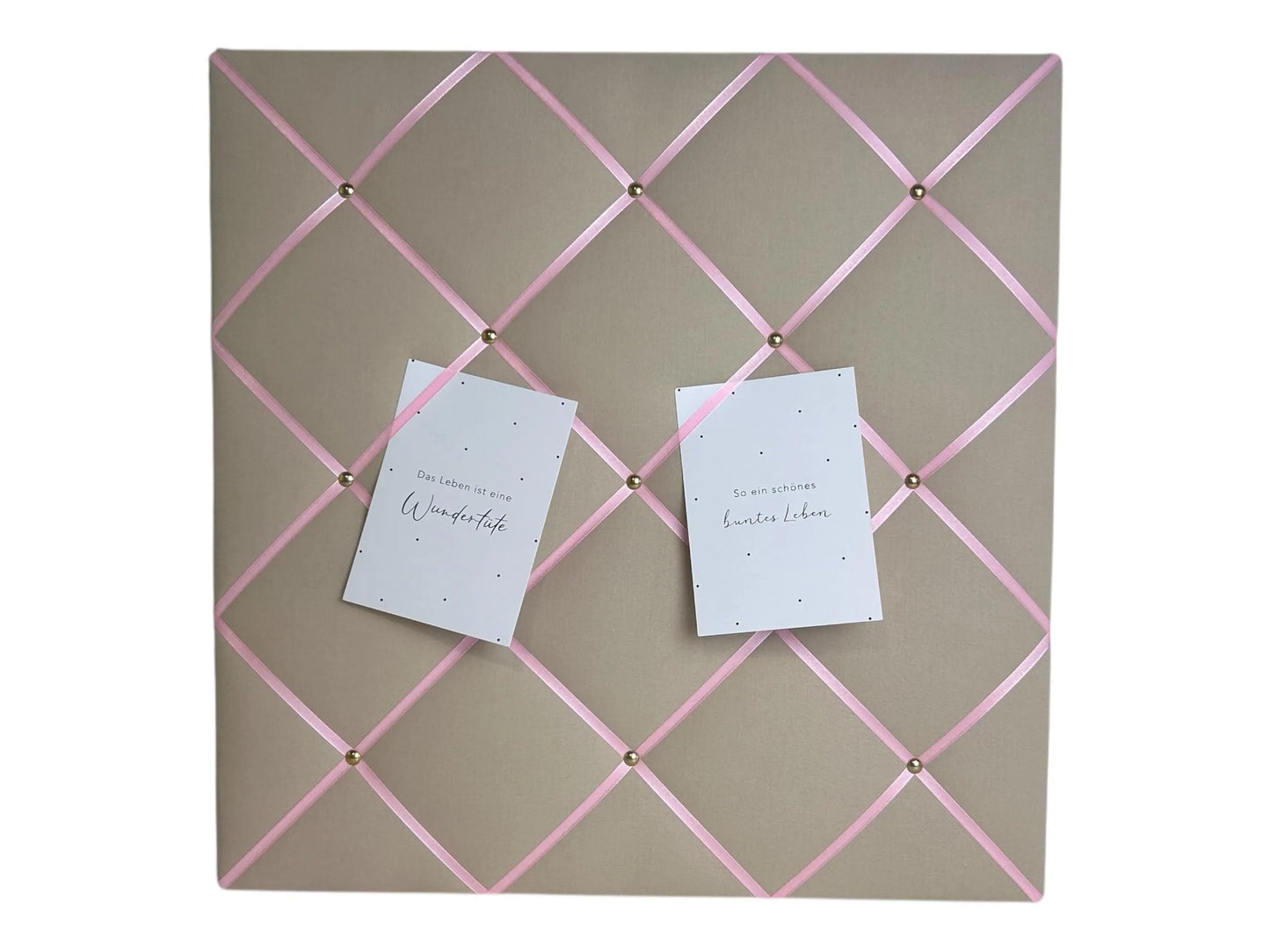 Memoboard beige rosa Wunschgröße