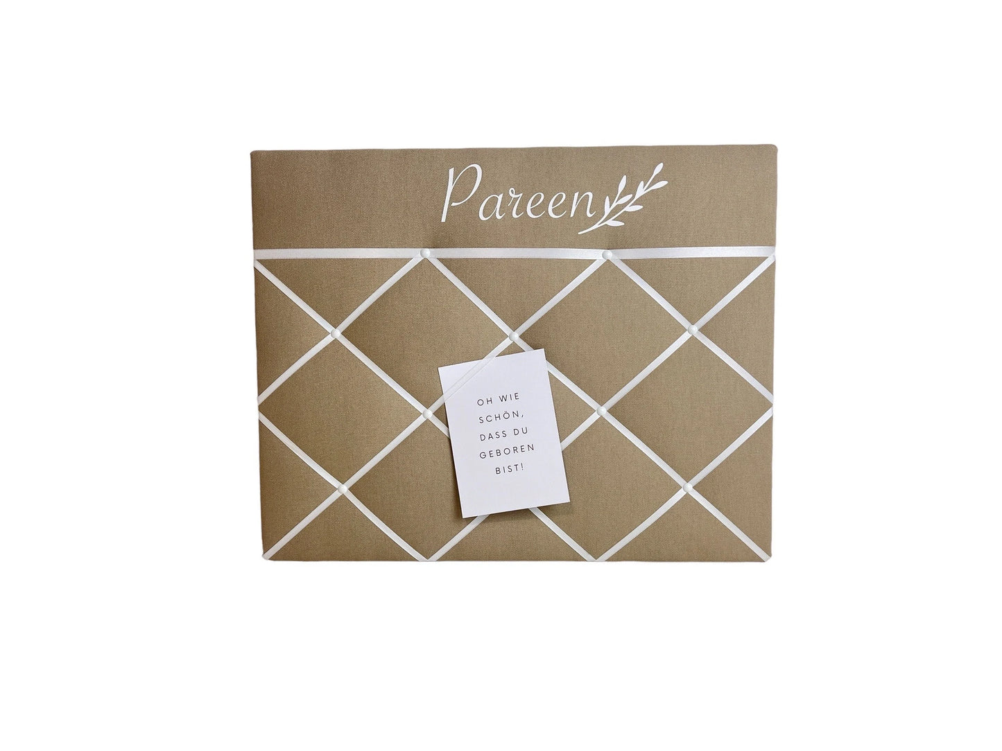 Memoboard personalisiert Wunschgröße beige