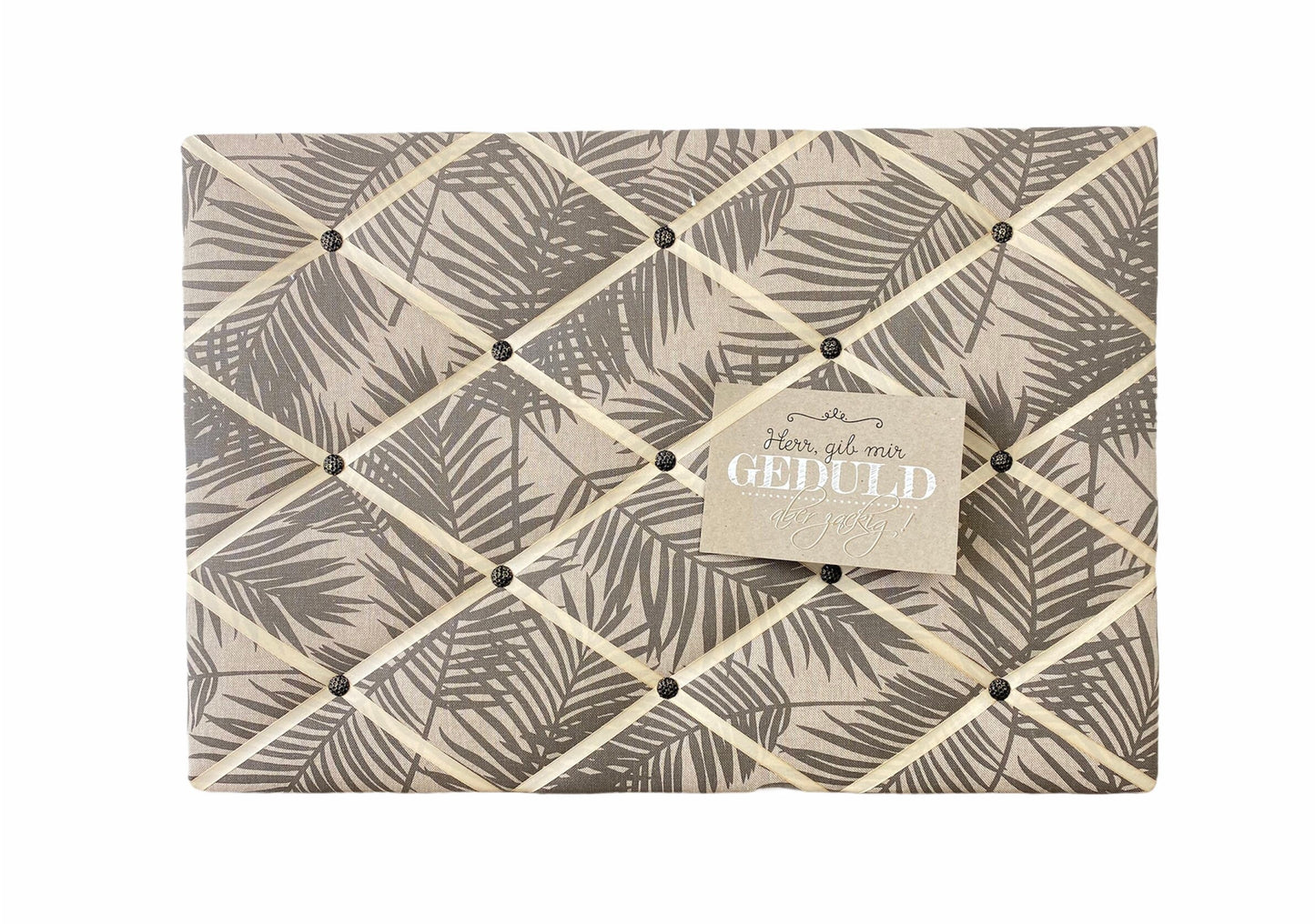 Memoboard Blätter taupe