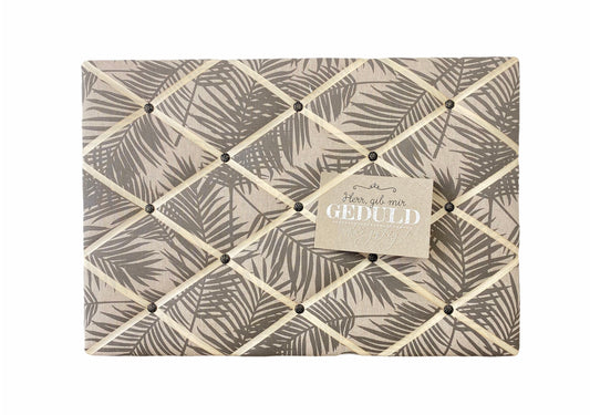 Memoboard Blätter taupe