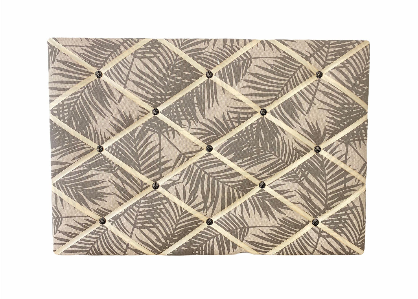 Memoboard Blätter taupe