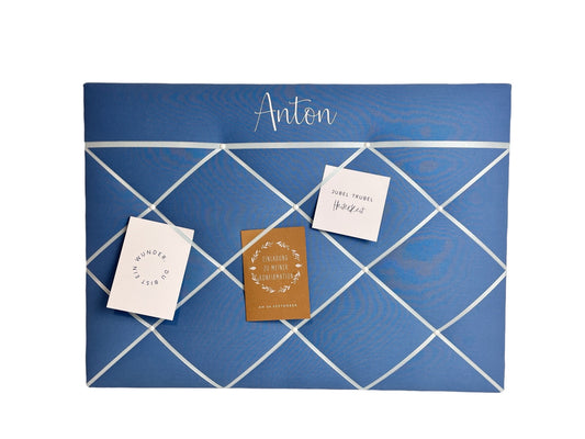 Memoboard personalisiert Wunschgröße blau