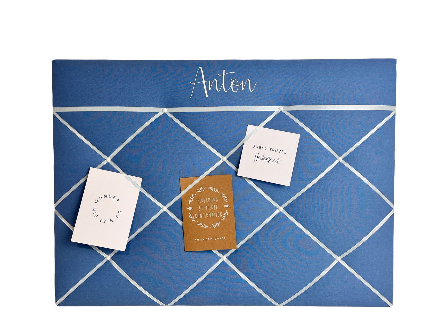 Memoboard personalisiert Wunschgröße blau