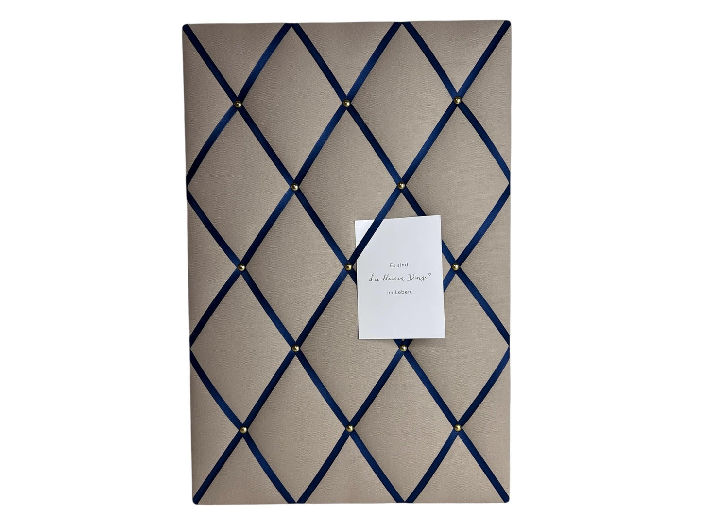 Memoboard Canvas beige - marineblau