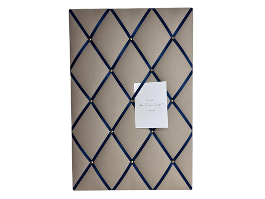 Memoboard Canvas beige - marineblau