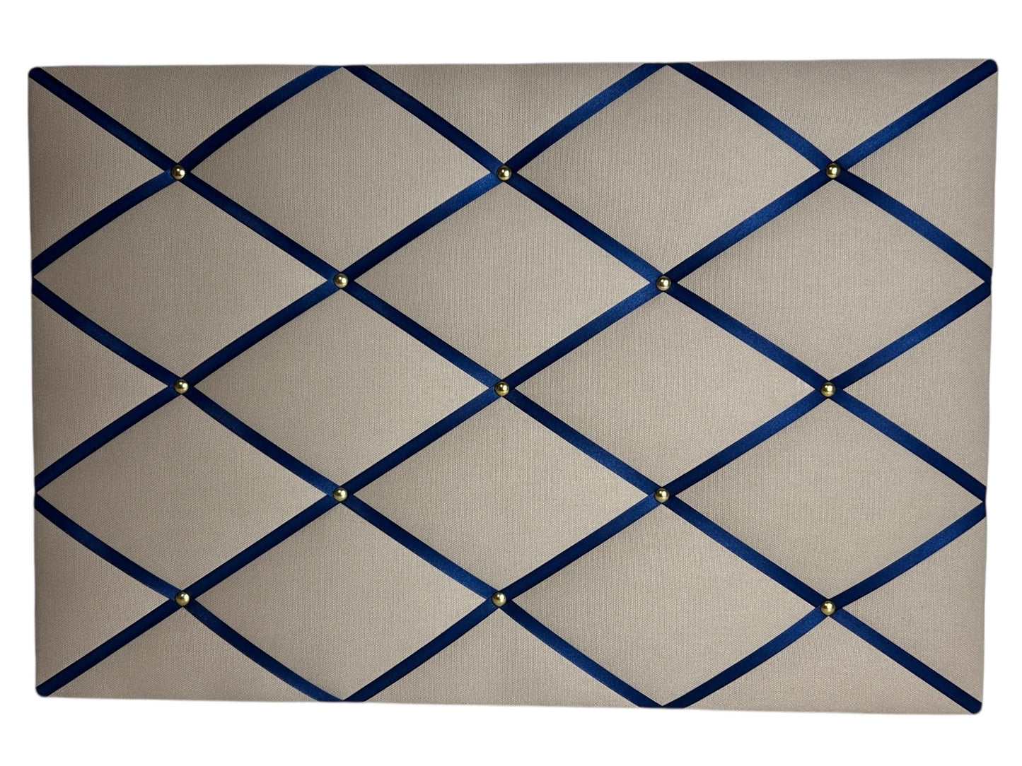 Memoboard Canvas beige - marineblau