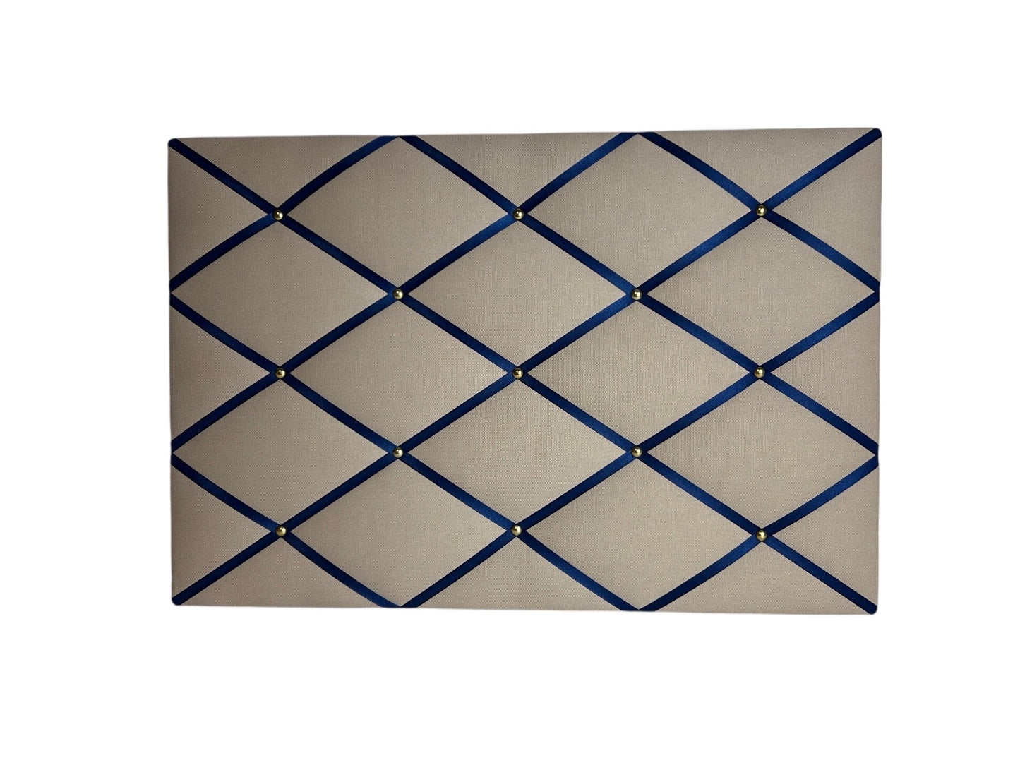 Memoboard Canvas beige - marineblau