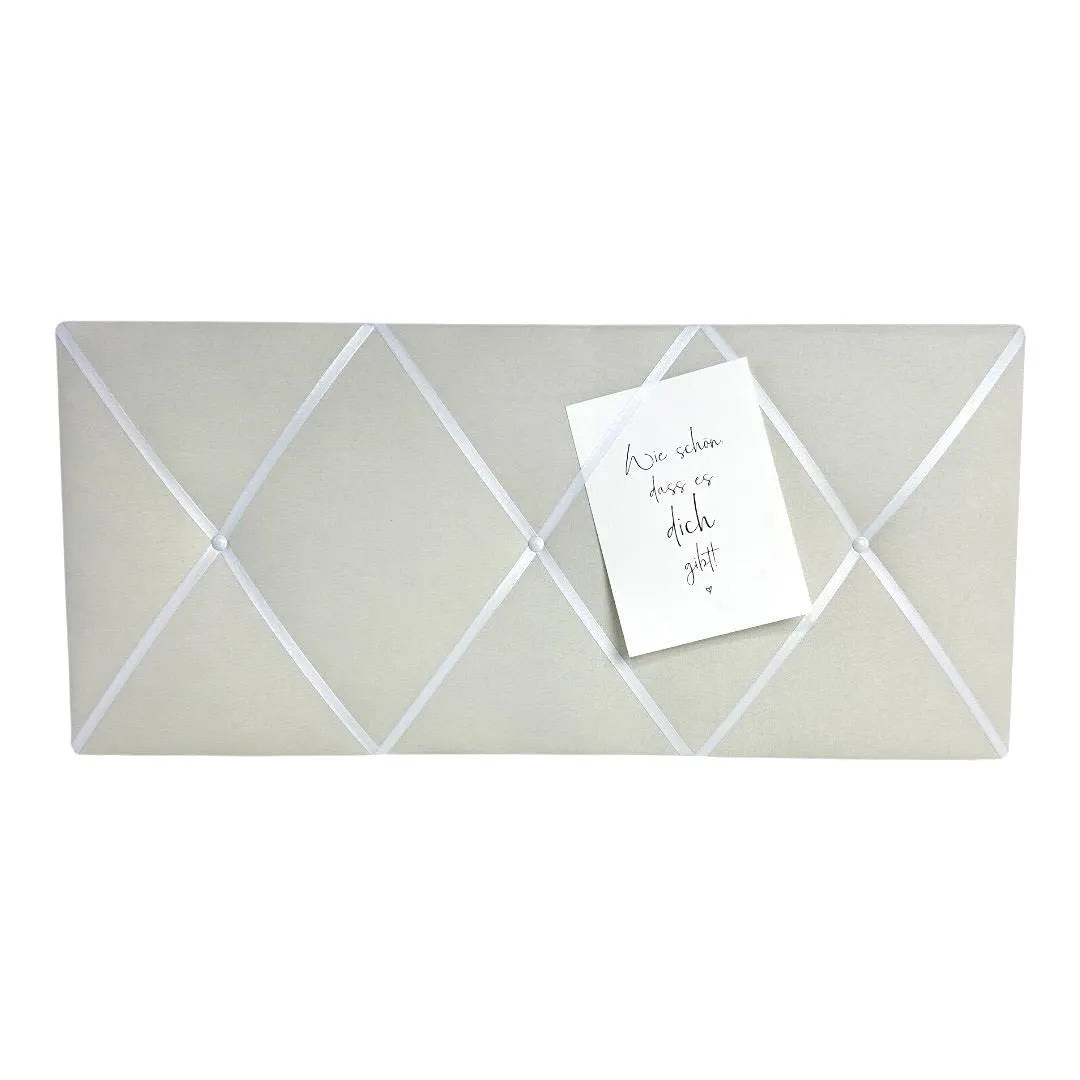 Memoboard cremeweiss Wunschgröße