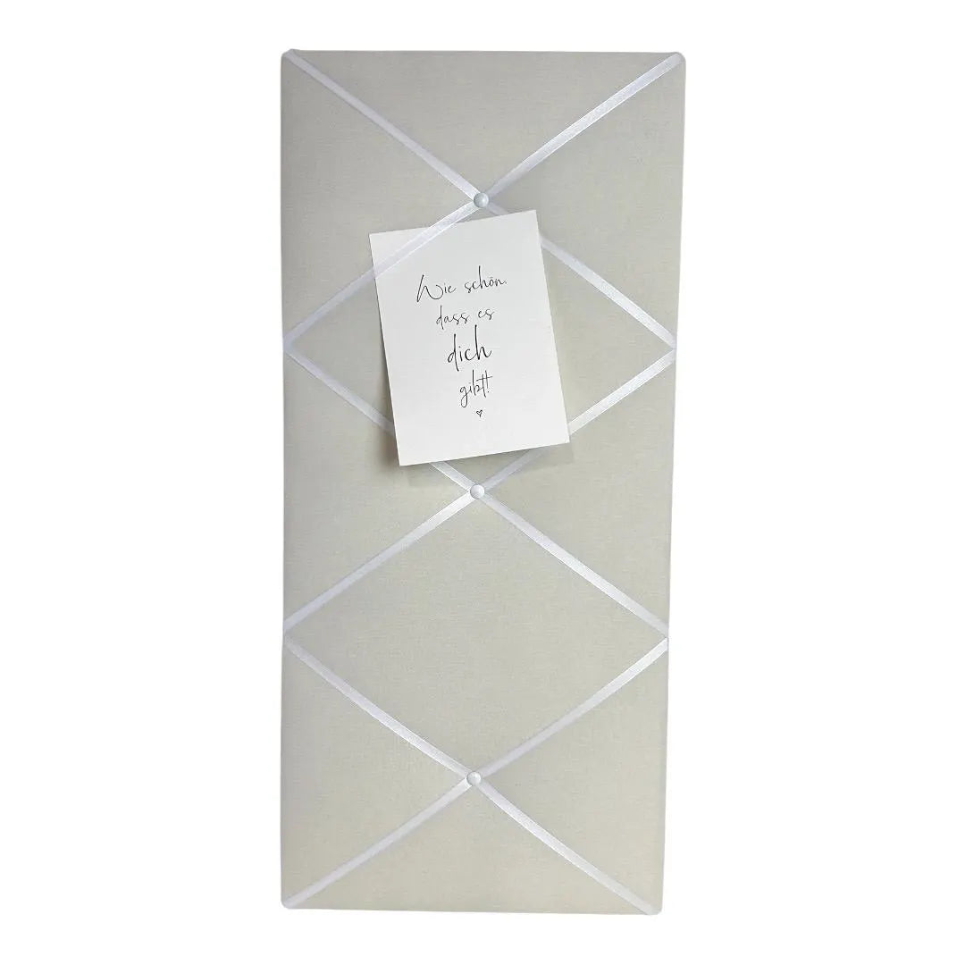 Memoboard cremeweiss Wunschgröße