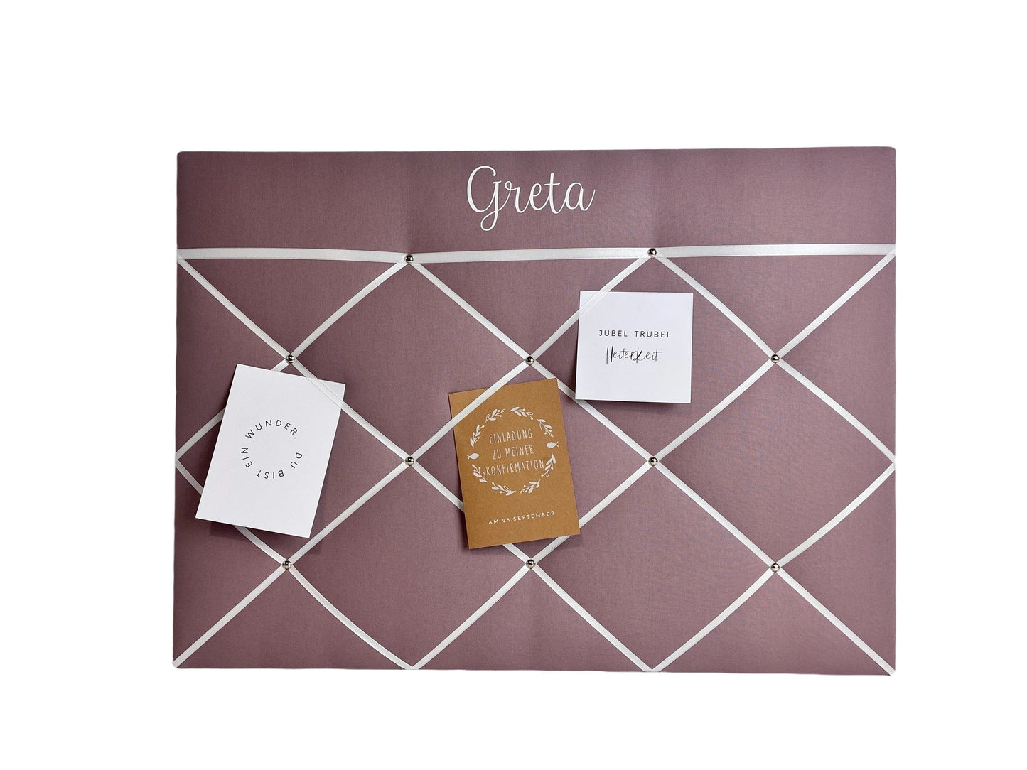 Memoboard personalisiert Wunschgröße dusty lavender