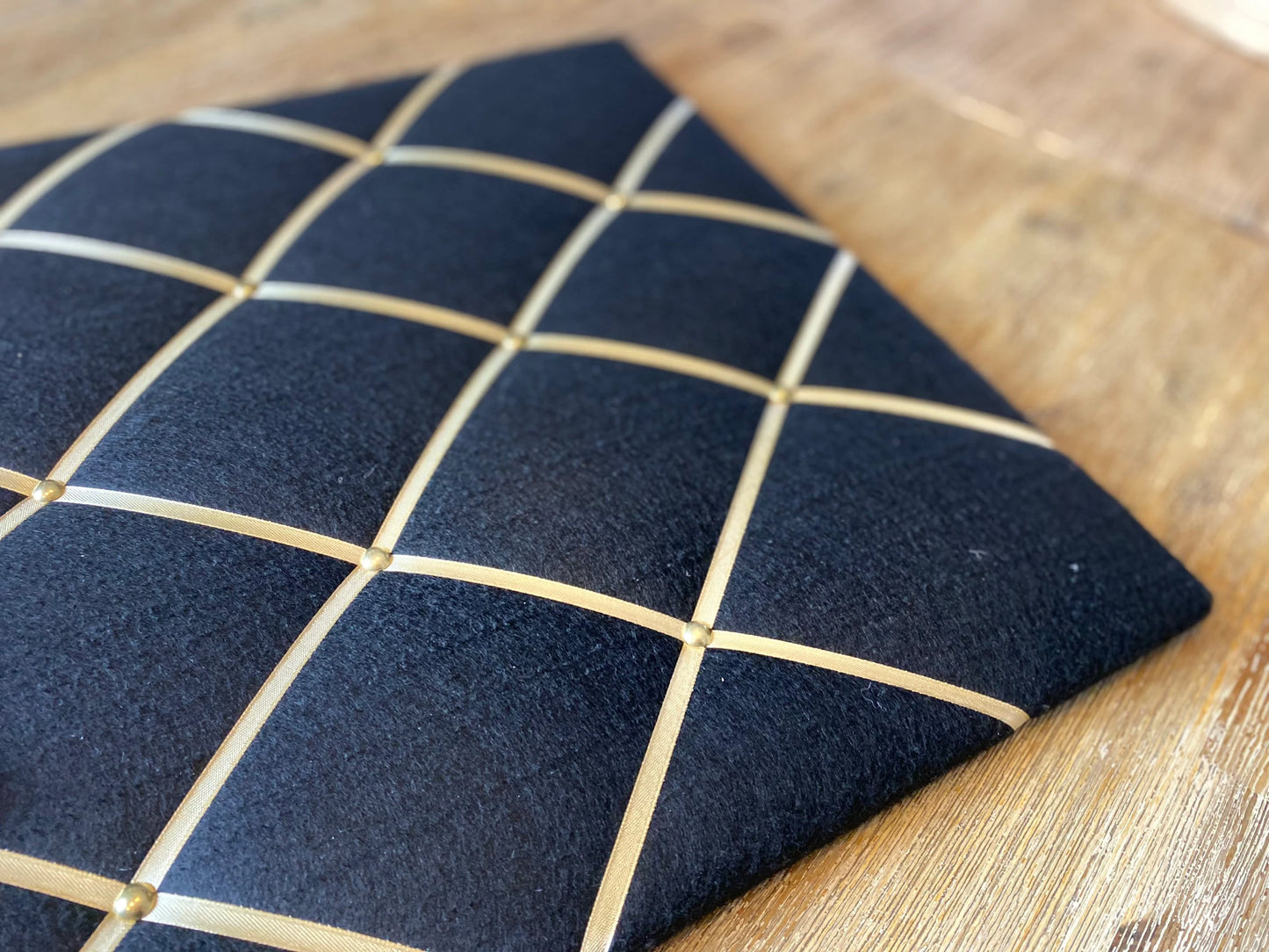Memoboard schwarz gold Filz