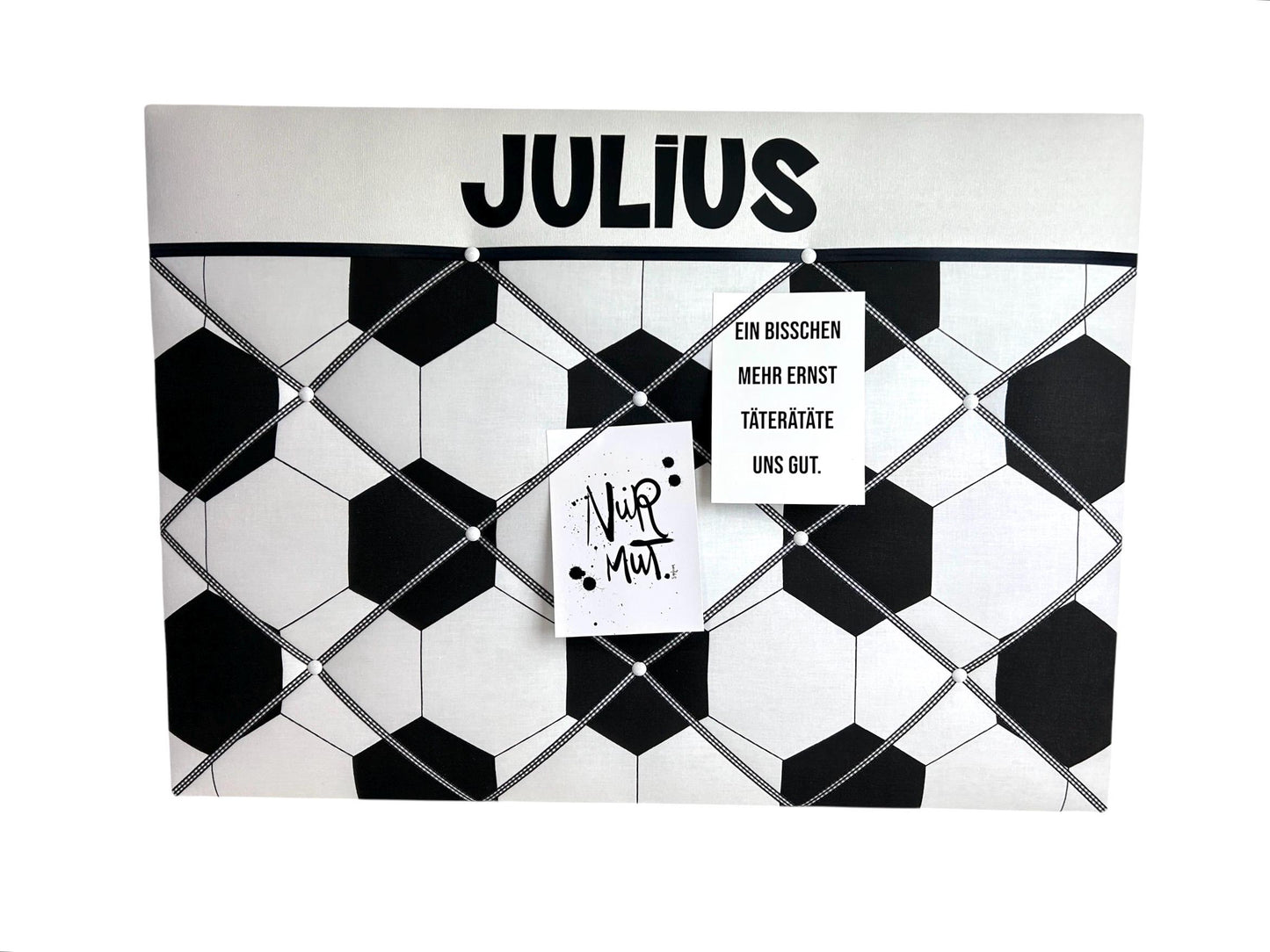 Fußball-Memoboard personalisiert