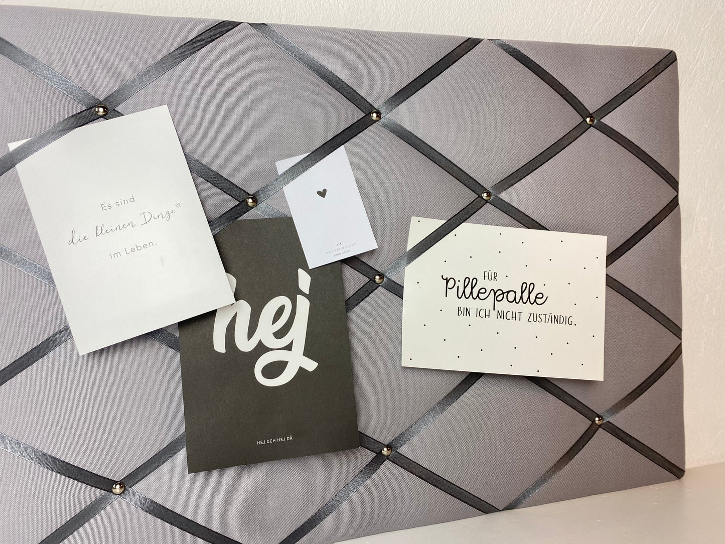 Memoboard grau anthrazit Wunschgröße