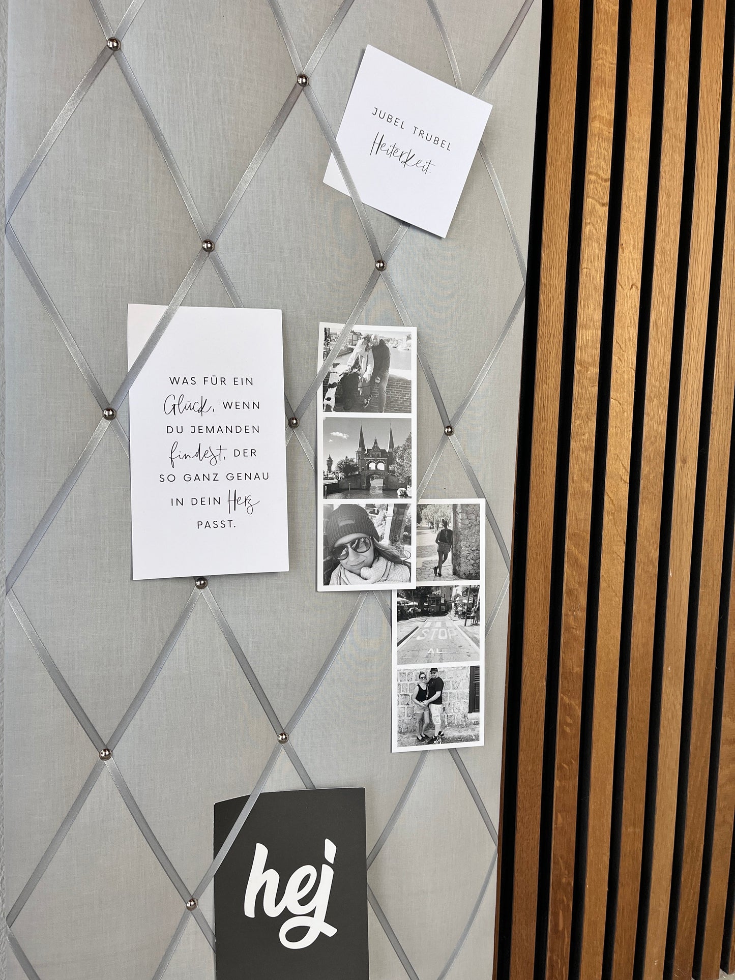 Memoboard hellgrau 40x100