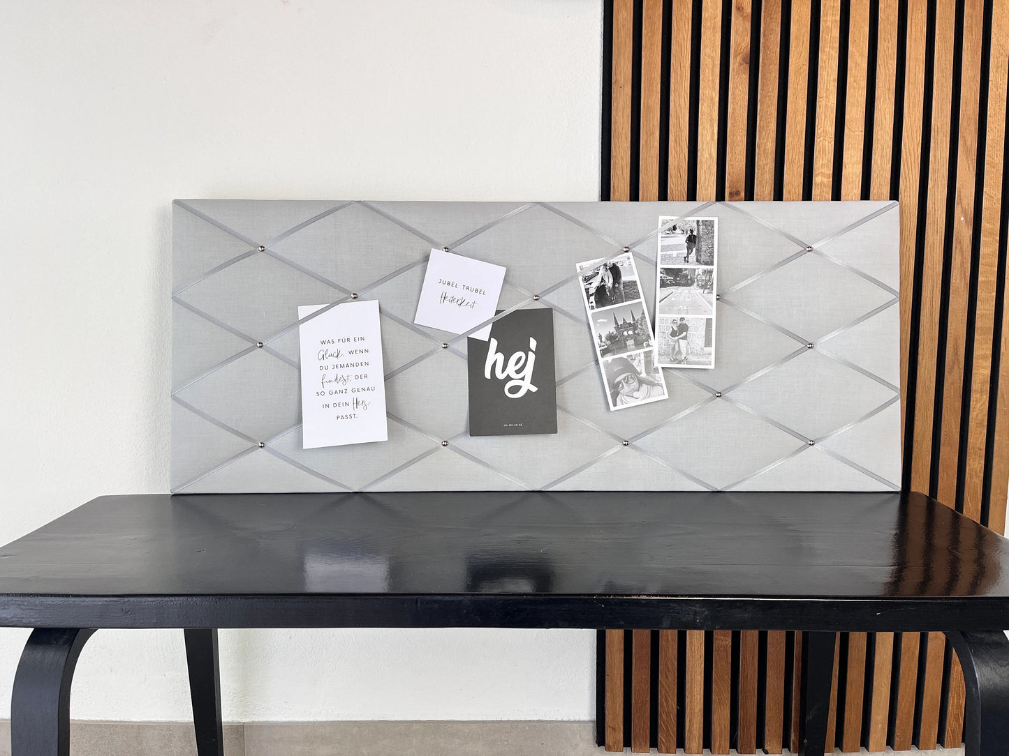 Memoboard hellgrau 40x100