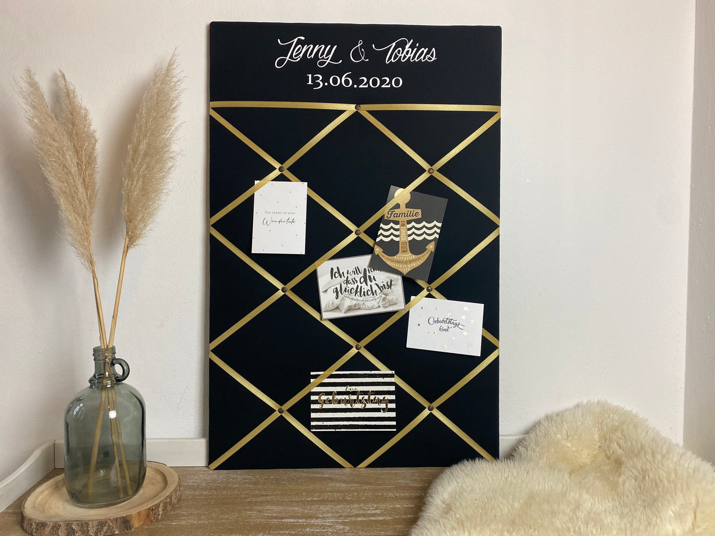 Memoboard Hochzeit personalisiert