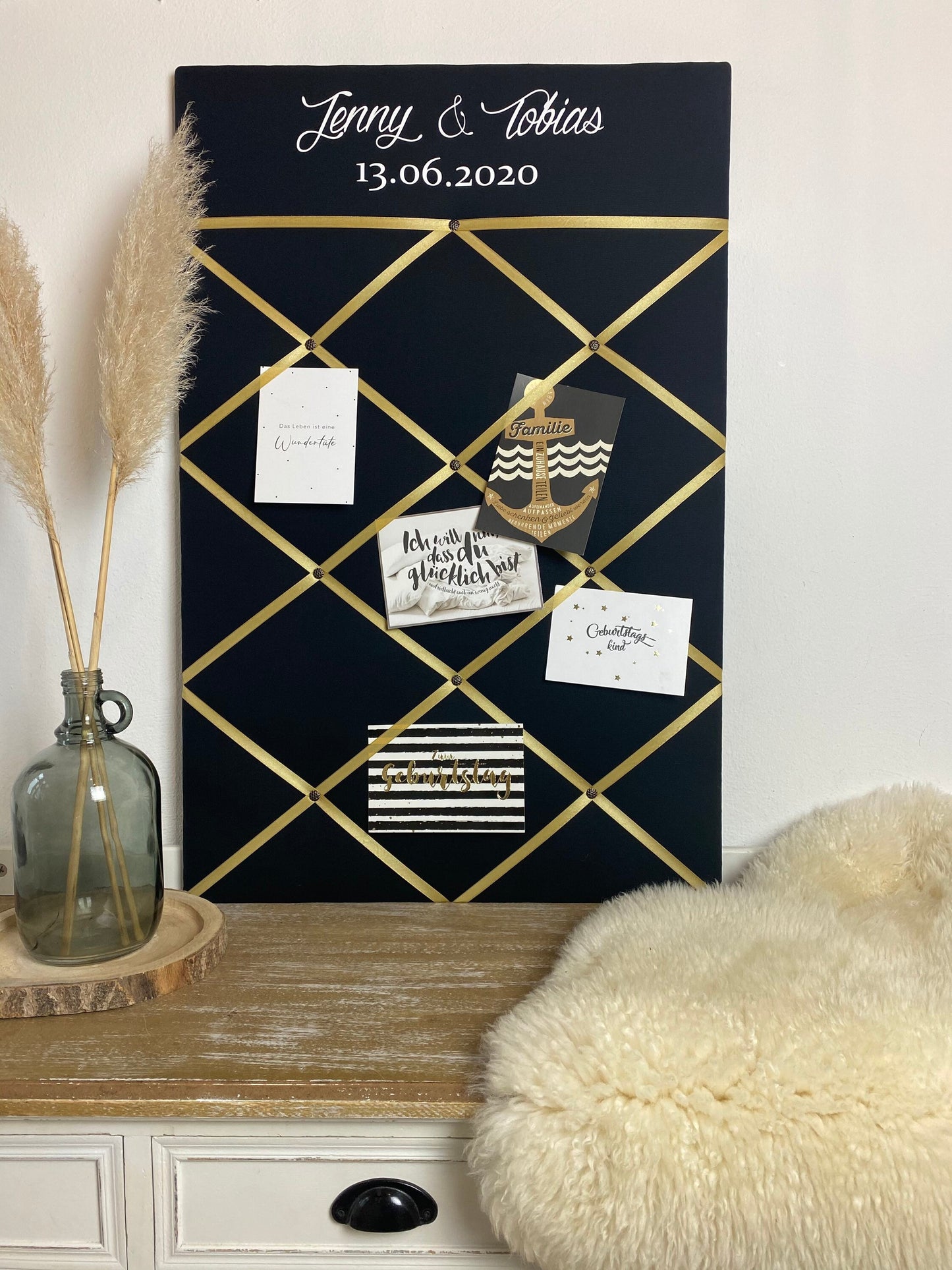 Memoboard Hochzeit personalisiert