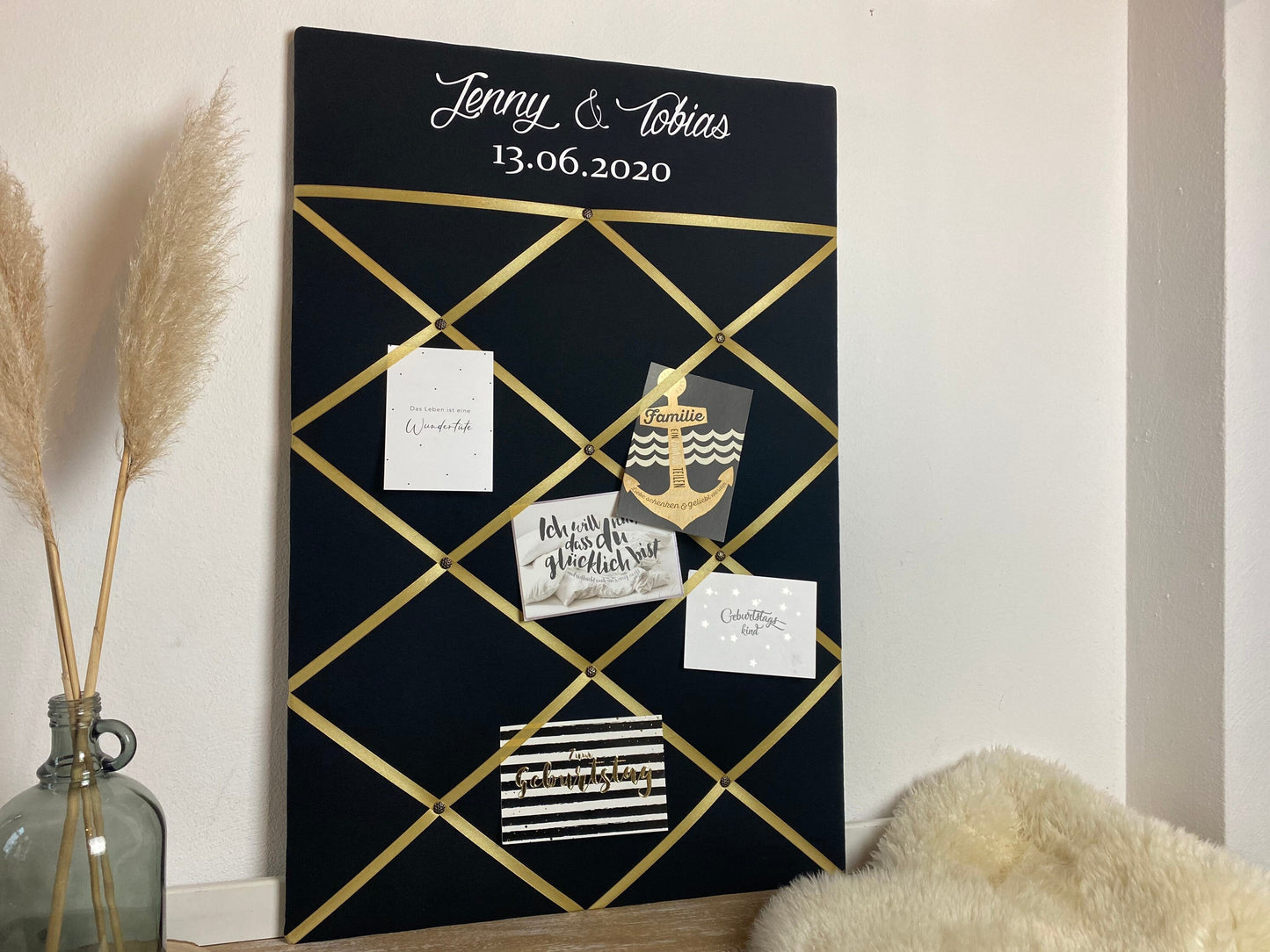 Memoboard Hochzeit personalisiert