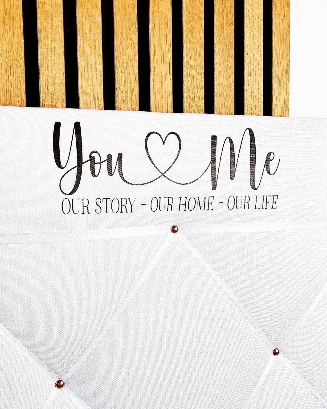 Memoboard Hochzeit you&me white