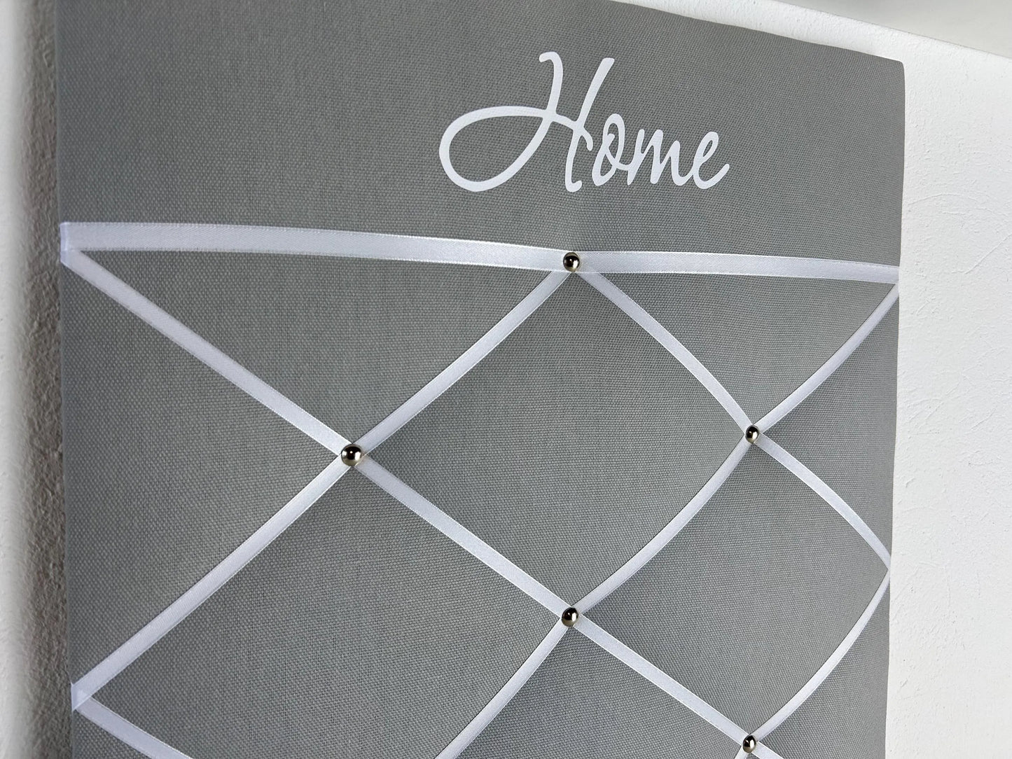 Memoboard Home grau personalisiert