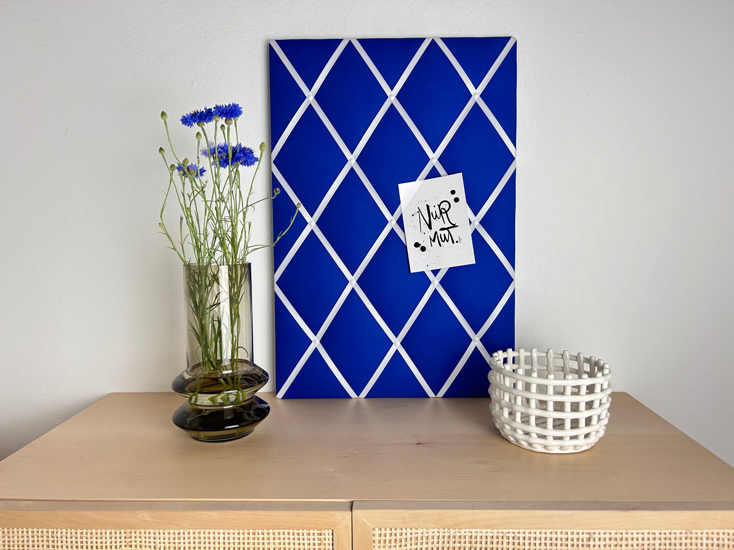 Memoboard kobaltblau Wunschgröße