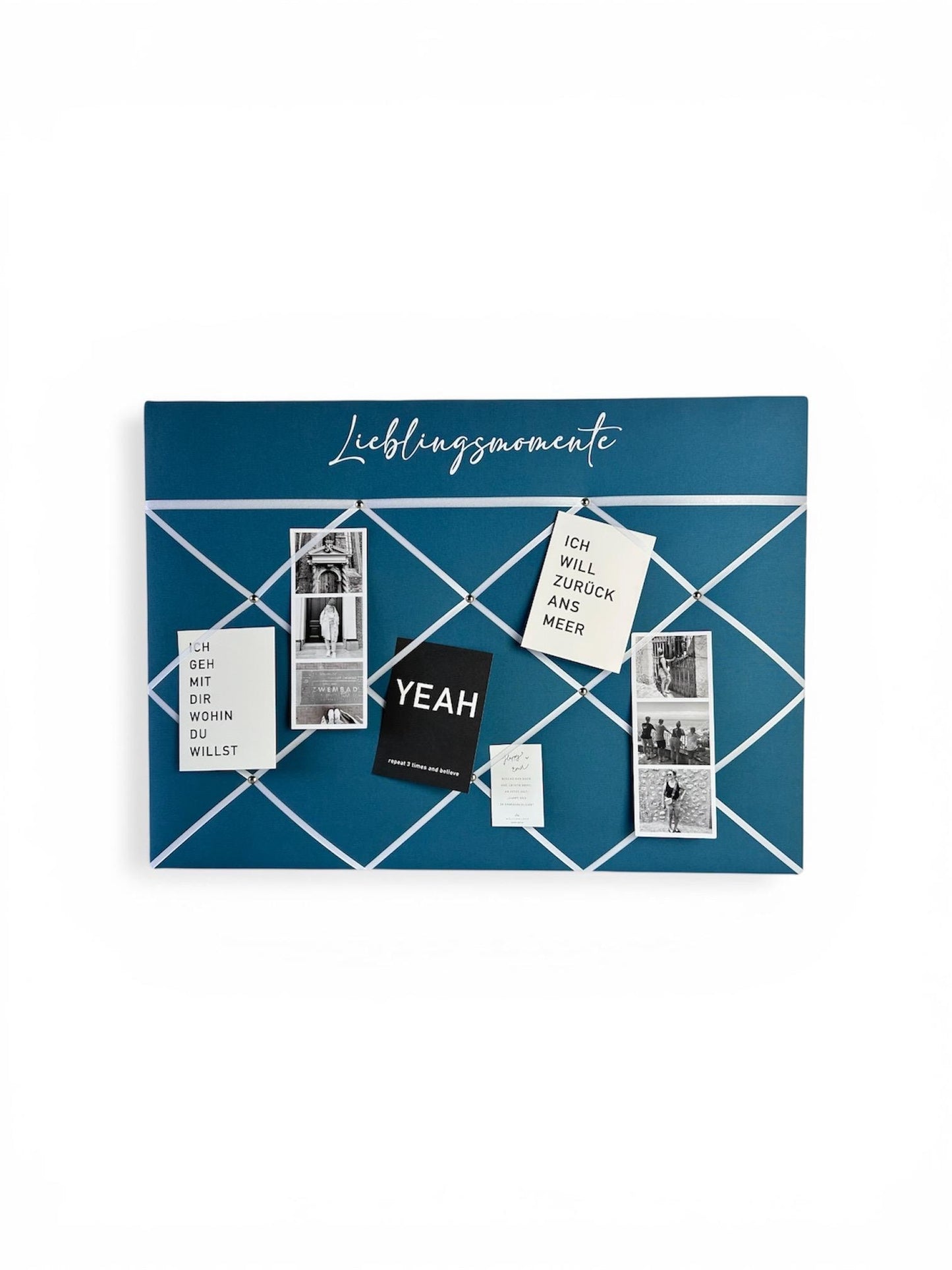Memoboard Lieblingsmomente personalisiert türkis