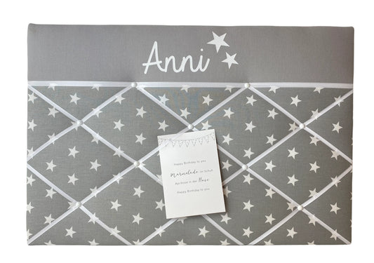 Memoboard mit Wunschnamen Stern