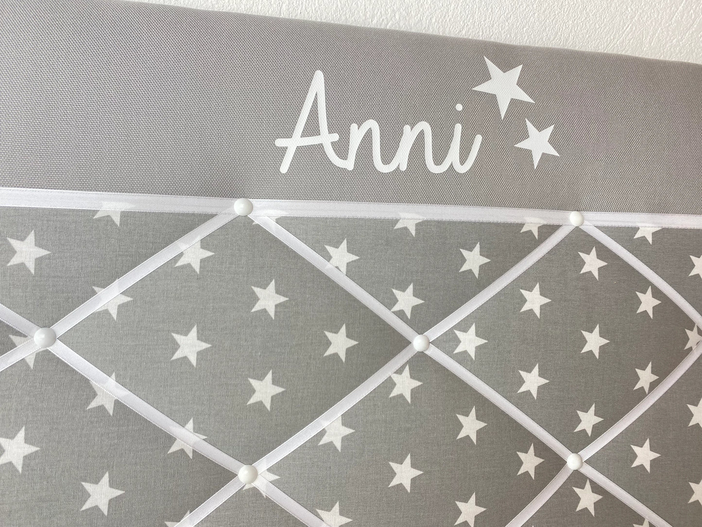 Memoboard mit Wunschnamen Stern