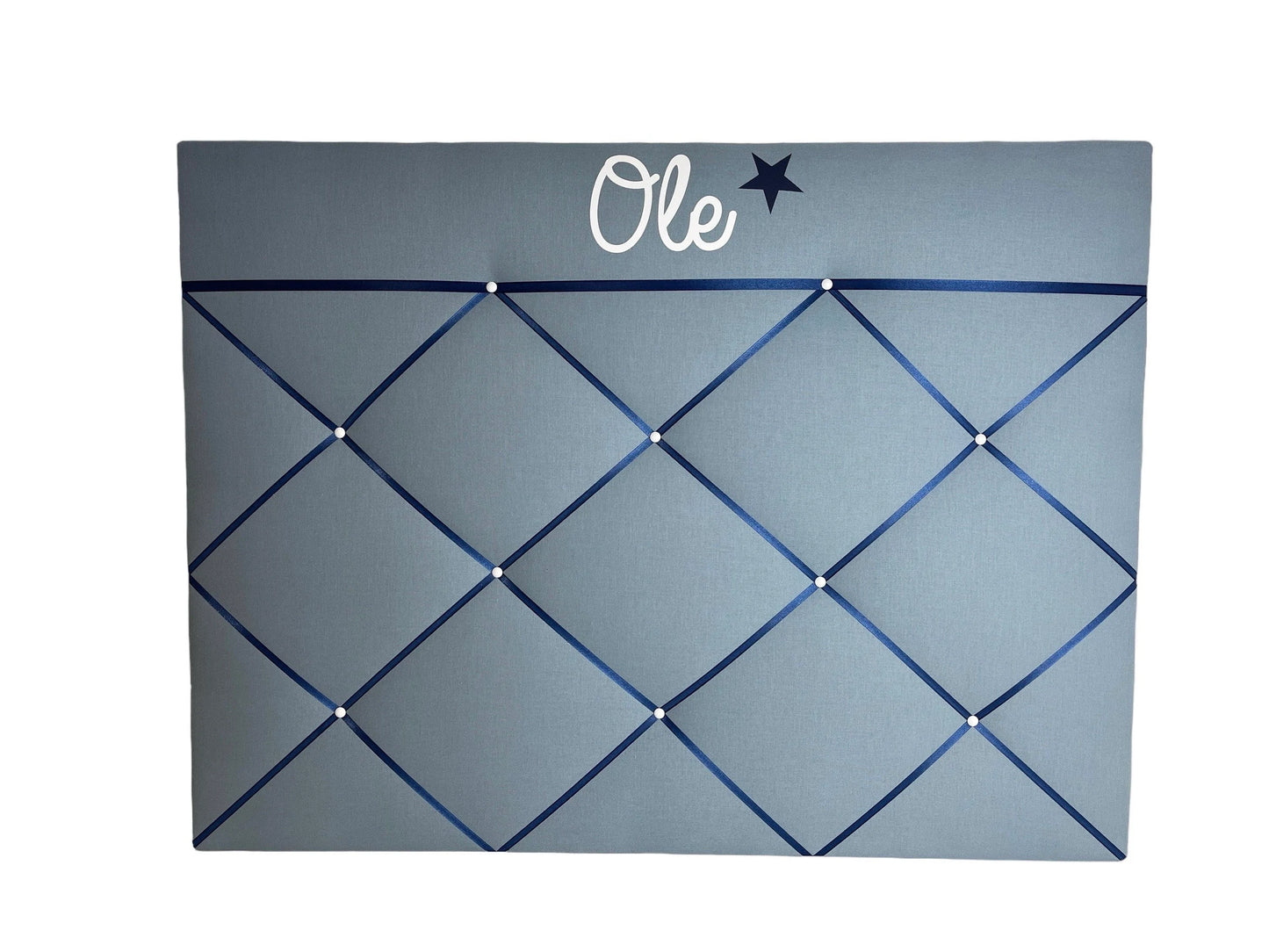Memoboard personalisiert Wunschgrösse blau Stern