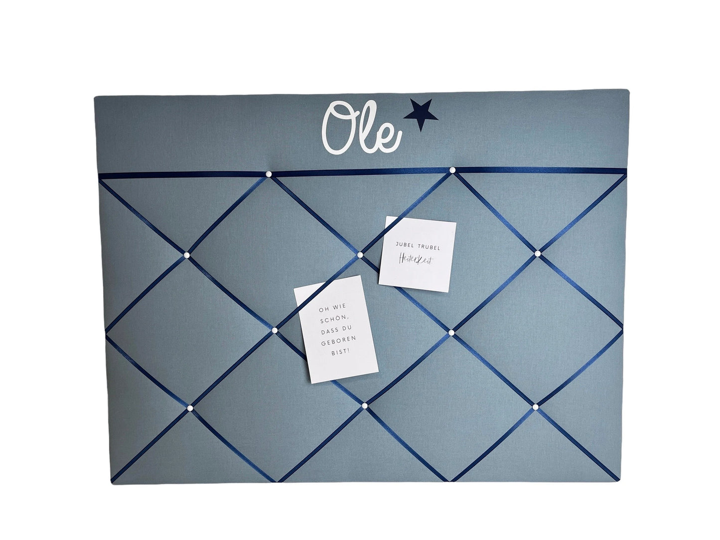 Memoboard personalisiert Wunschgrösse blau Stern