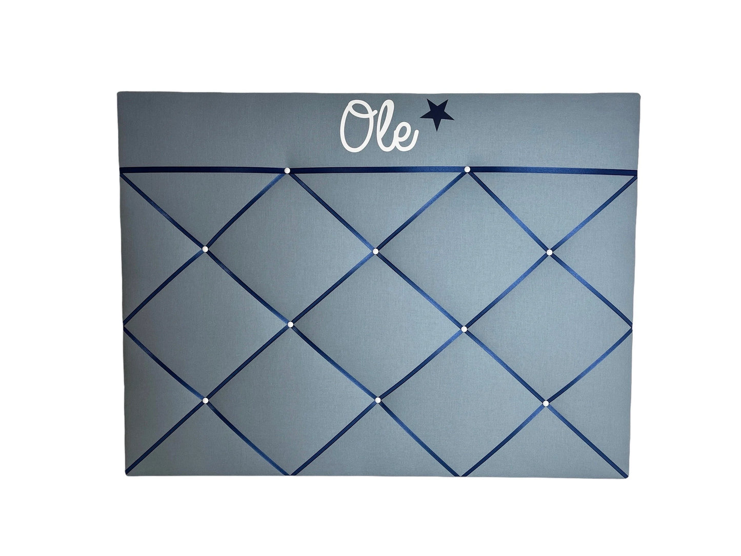 Memoboard personalisiert Wunschgrösse blau Stern