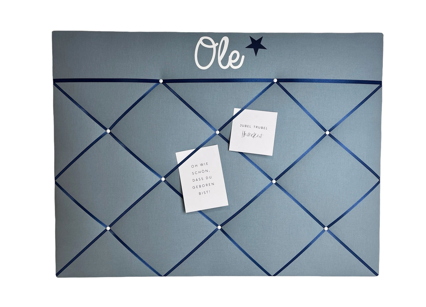 Memoboard personalisiert Wunschgrösse blau Stern