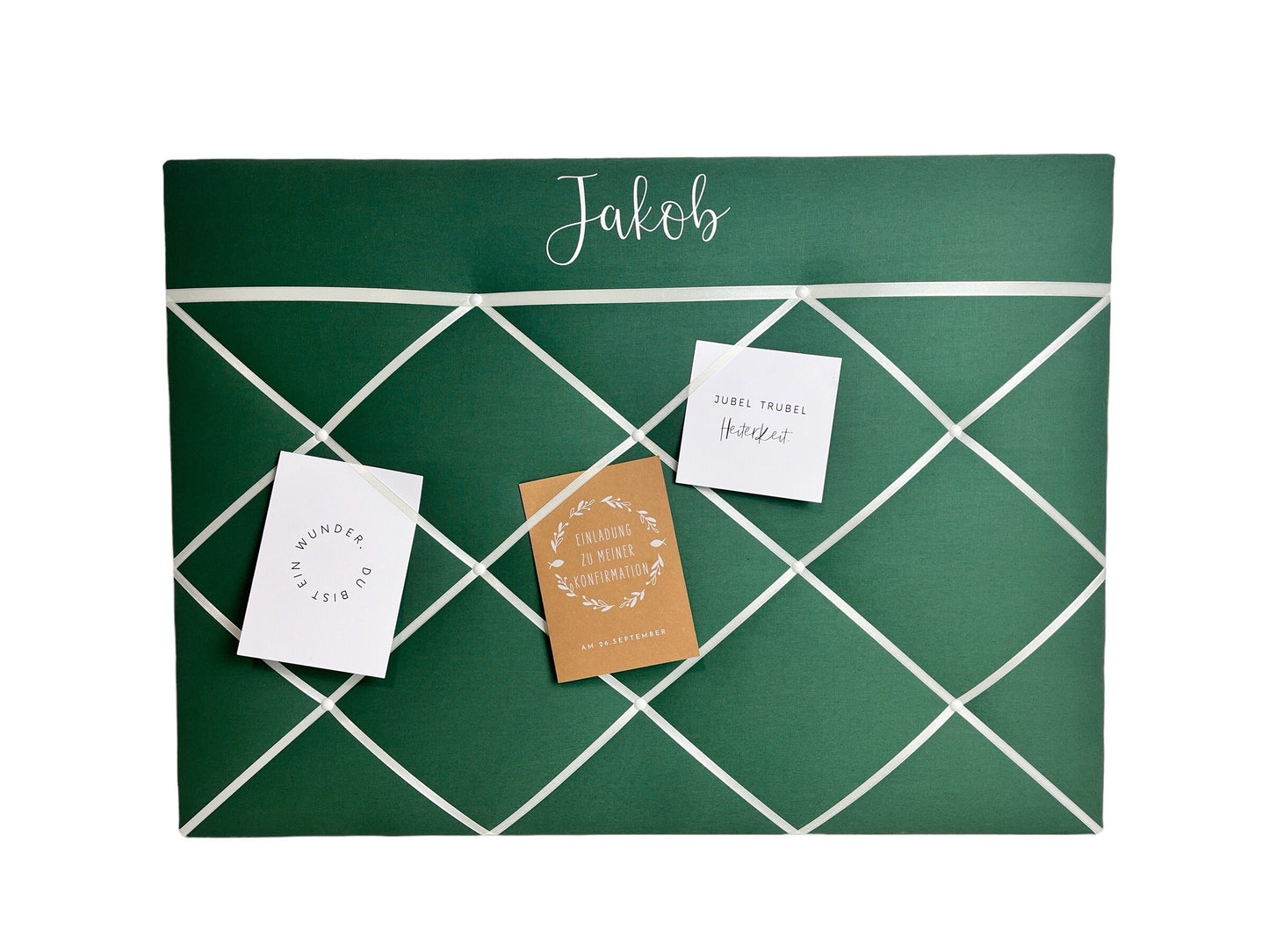 Memoboard personalisiert Wunschgröße grün