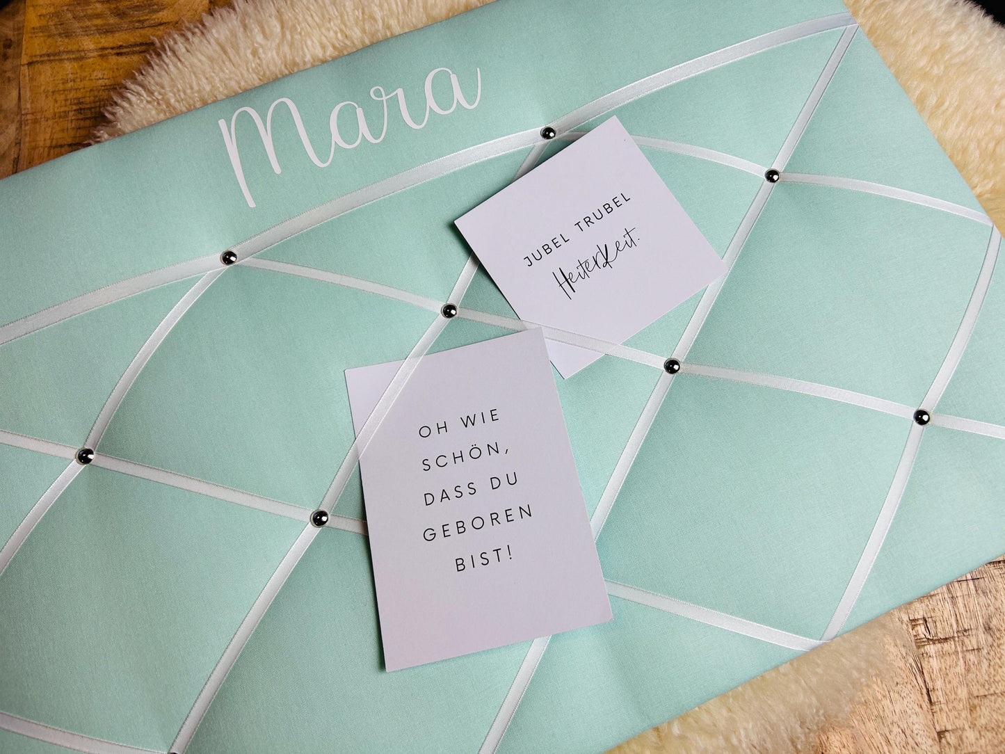 Memoboard personalisiert Wunschgröße mint