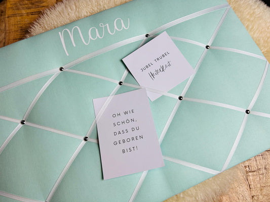 Memoboard personalisiert Wunschgröße mint