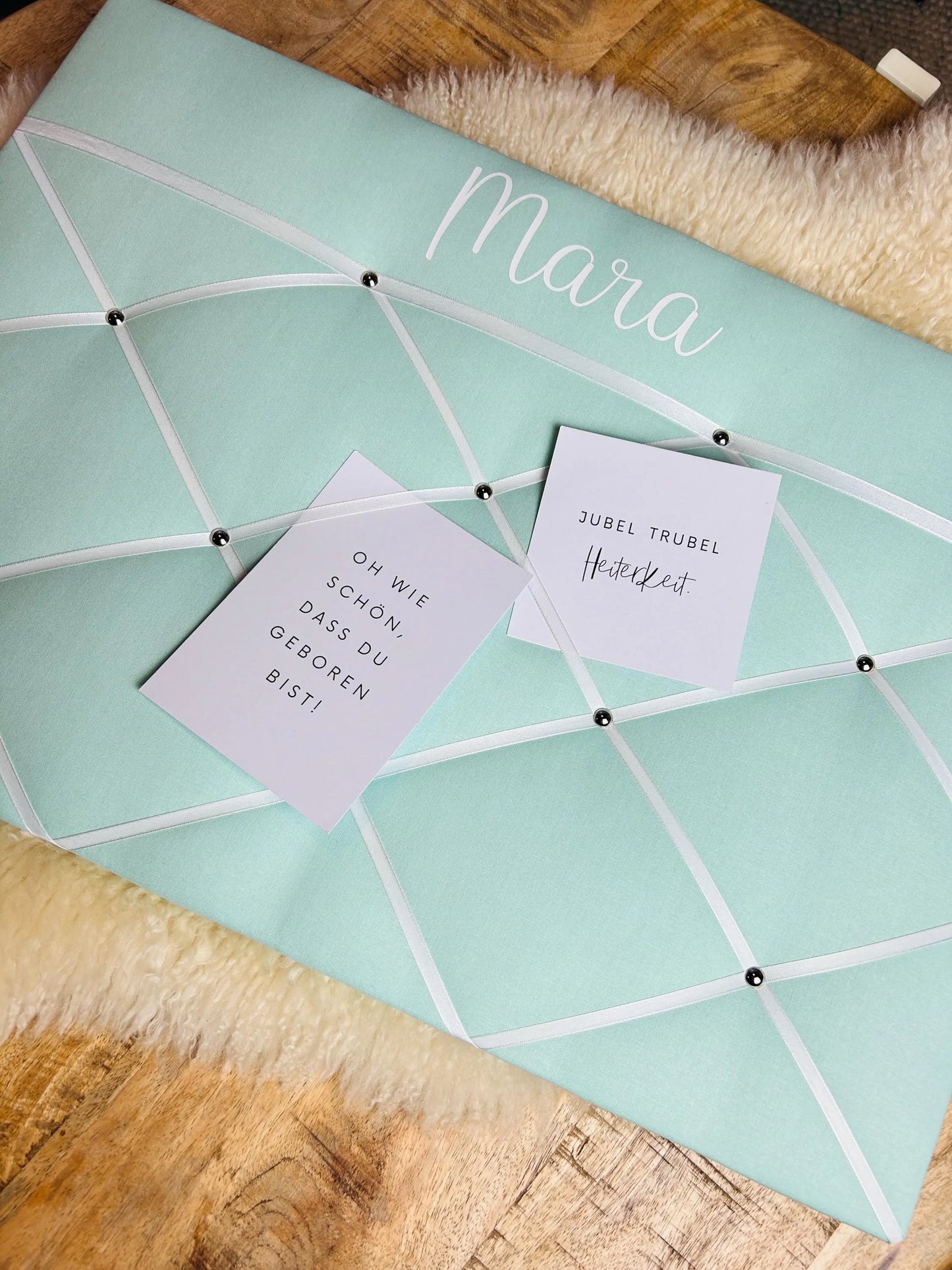 Memoboard personalisiert Wunschgröße mint
