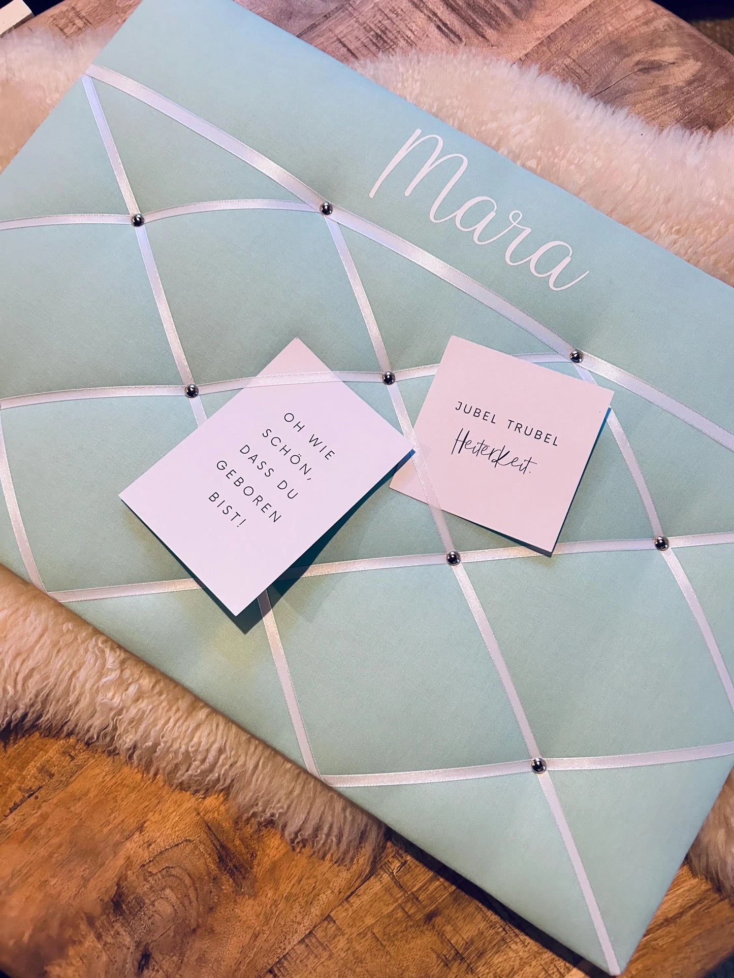 Memoboard personalisiert Wunschgröße mint