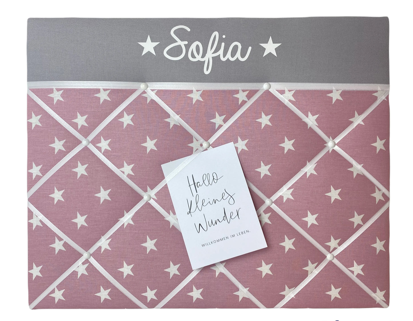 Memoboard personalisiert Wunschgrösse Stern altrosa