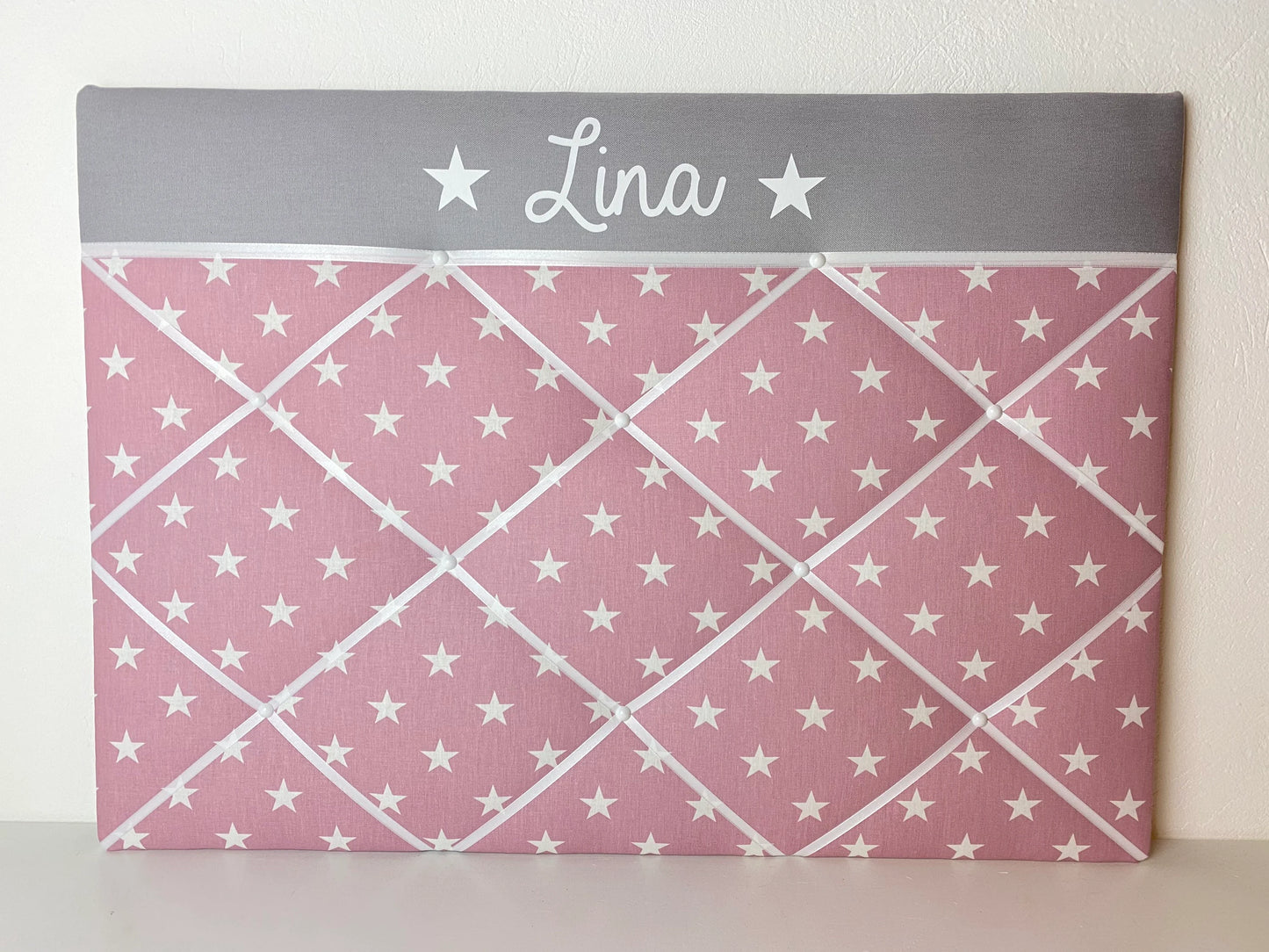 Memoboard personalisiert Wunschgrösse Stern altrosa