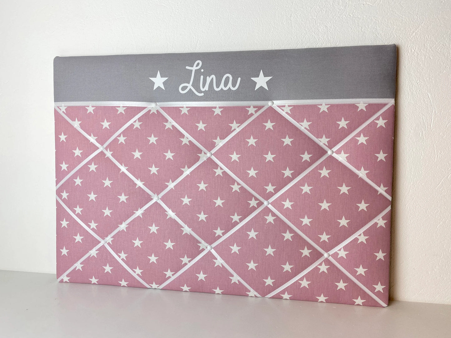 Memoboard personalisiert Wunschgrösse Stern altrosa