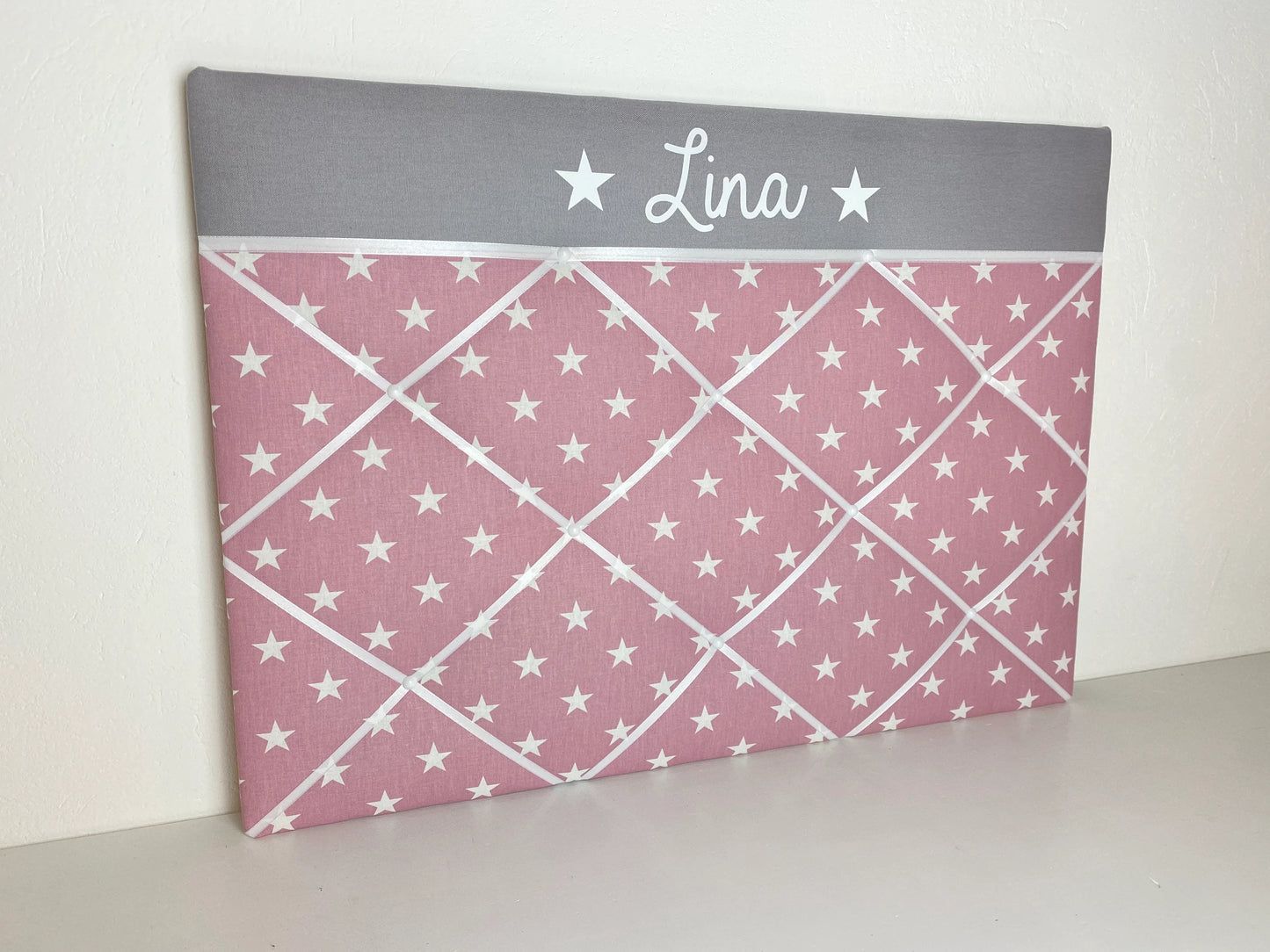 Memoboard personalisiert Wunschgrösse Stern altrosa
