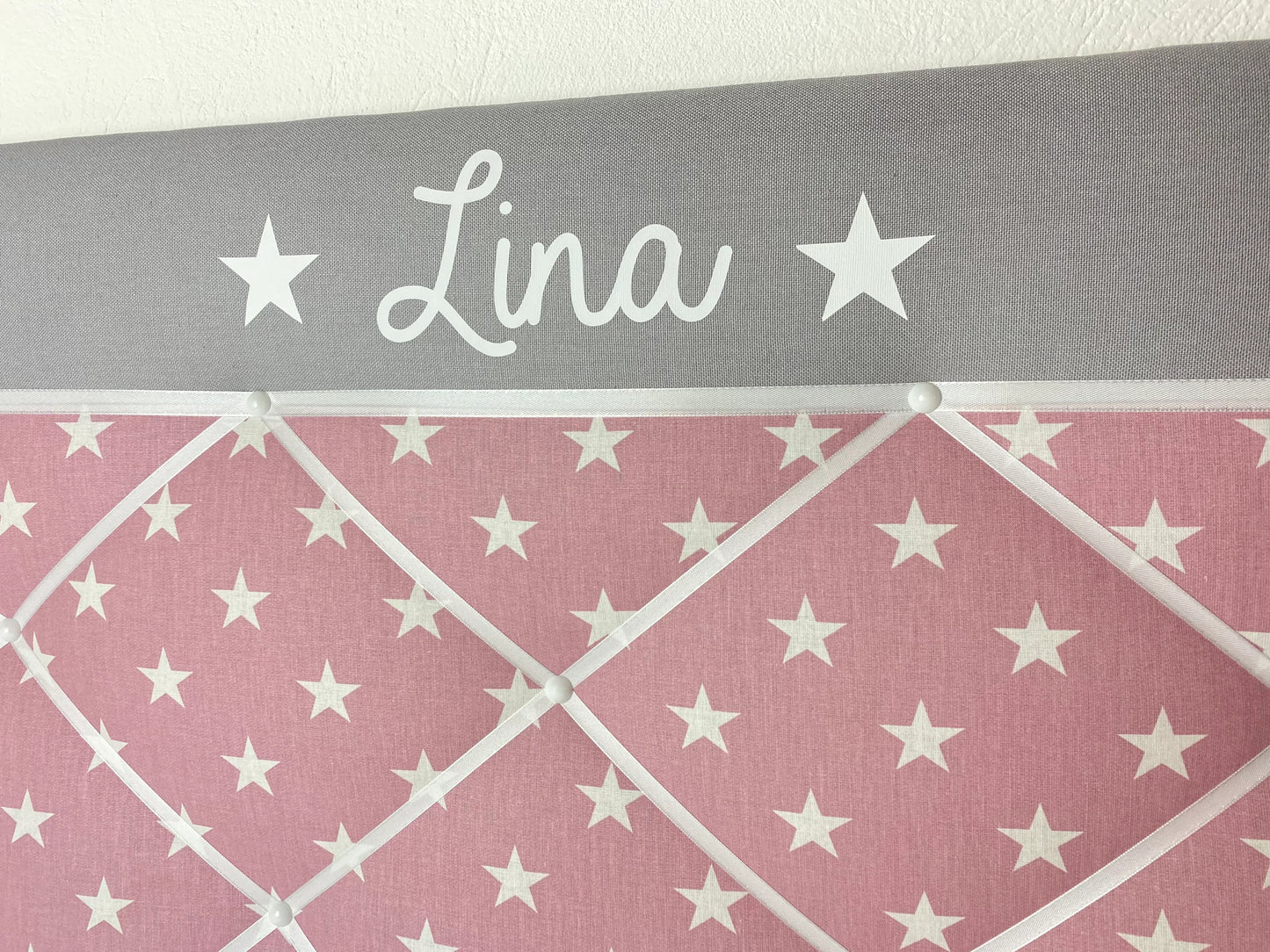 Memoboard personalisiert Wunschgrösse Stern altrosa