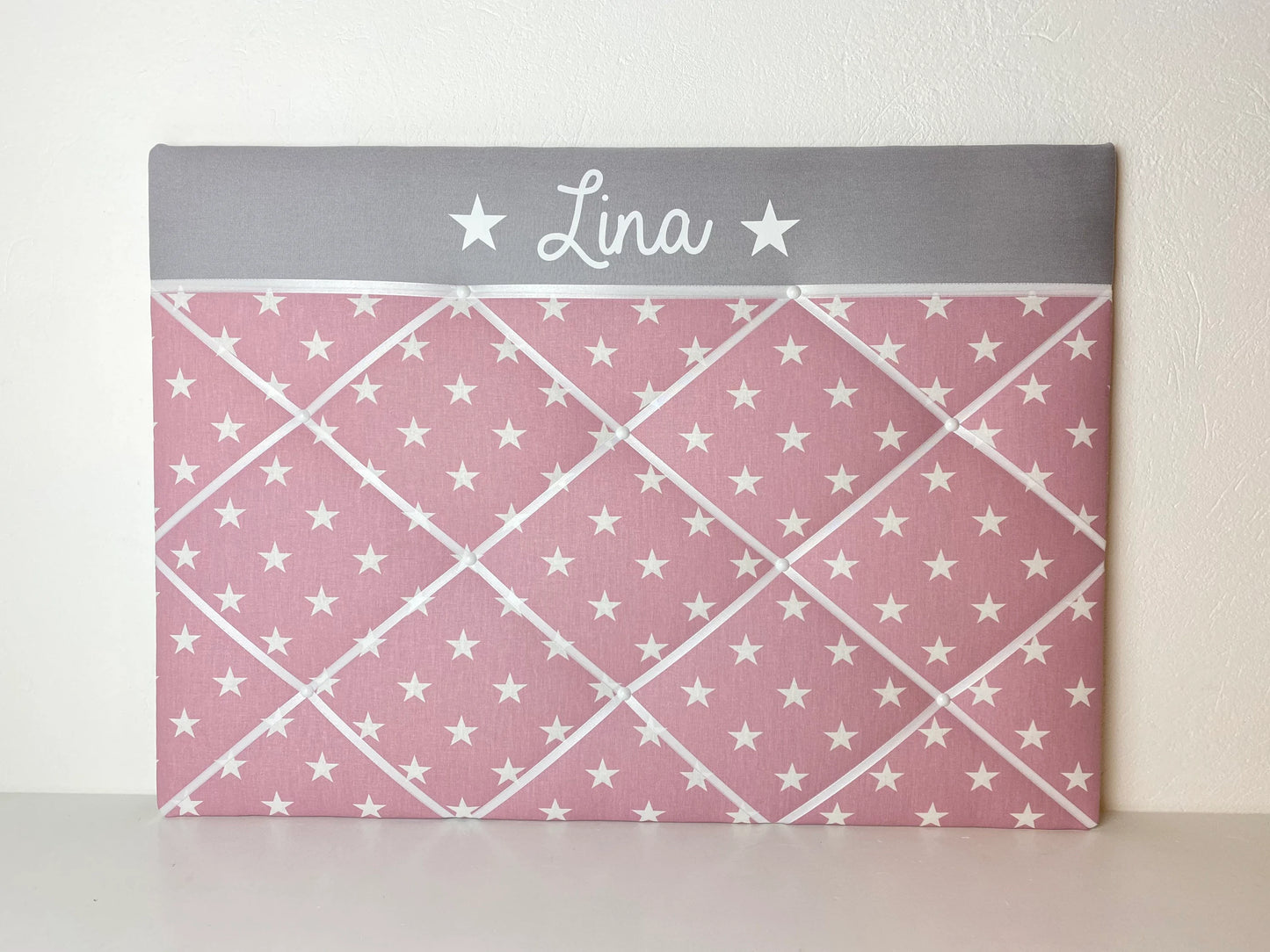 Memoboard personalisiert Wunschgrösse Stern altrosa
