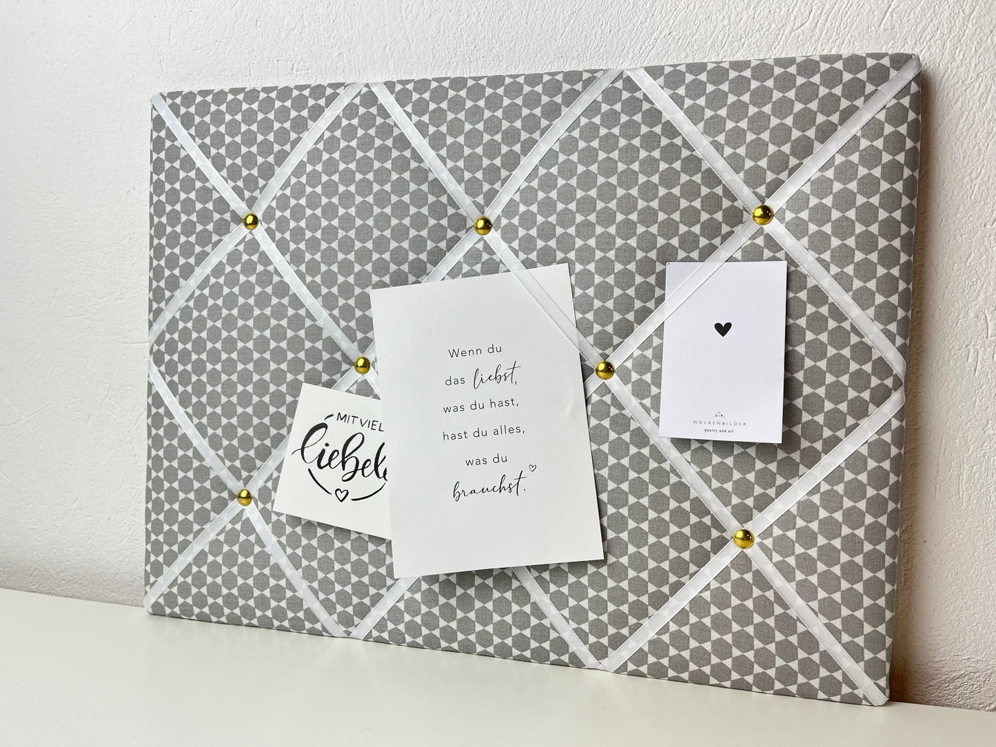 Memoboard Retro grau Wunschgröße