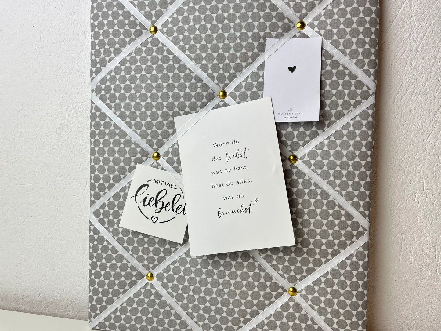 Memoboard Retro grau Wunschgröße