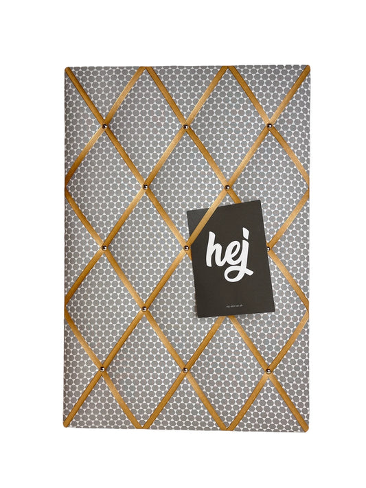 Memoboard Retro grau gold Wunschgröße