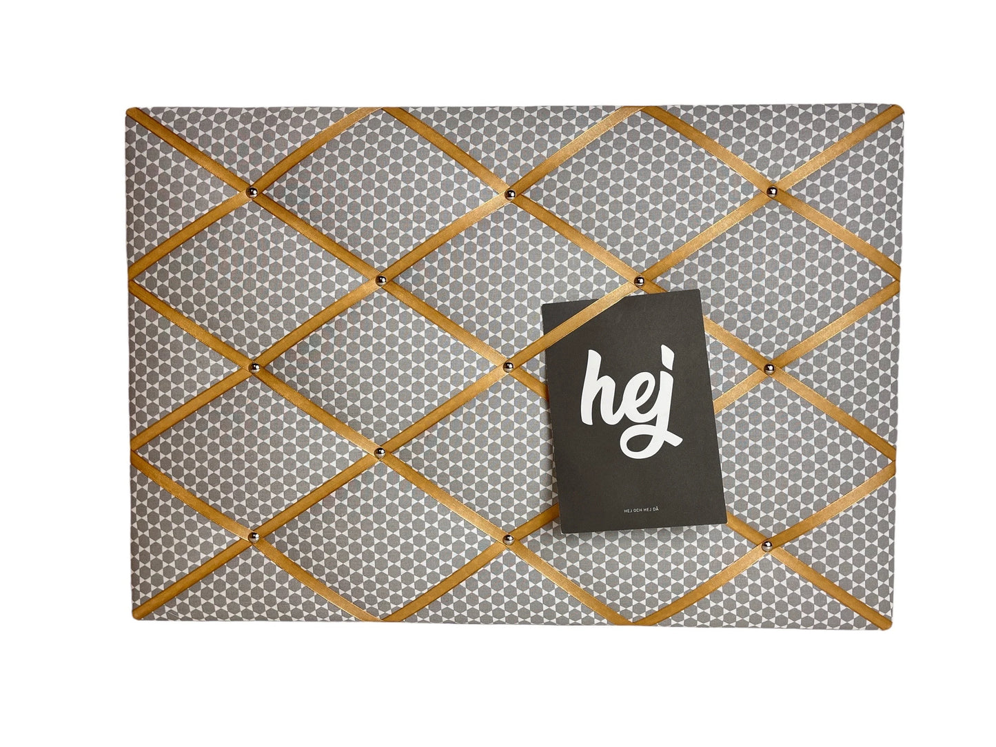 Memoboard Retro grau gold Wunschgröße