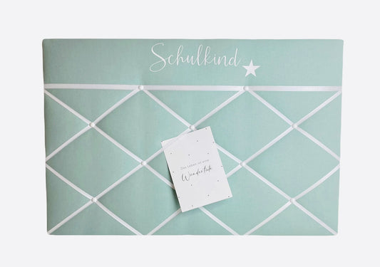 Memoboard Schulkind aqua