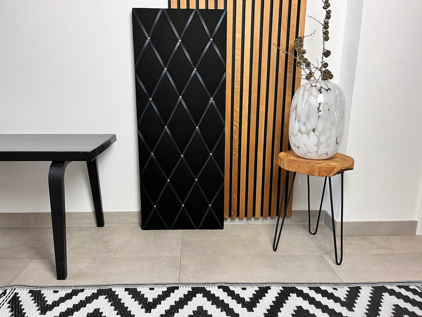 Memoboard schwarz 40x100