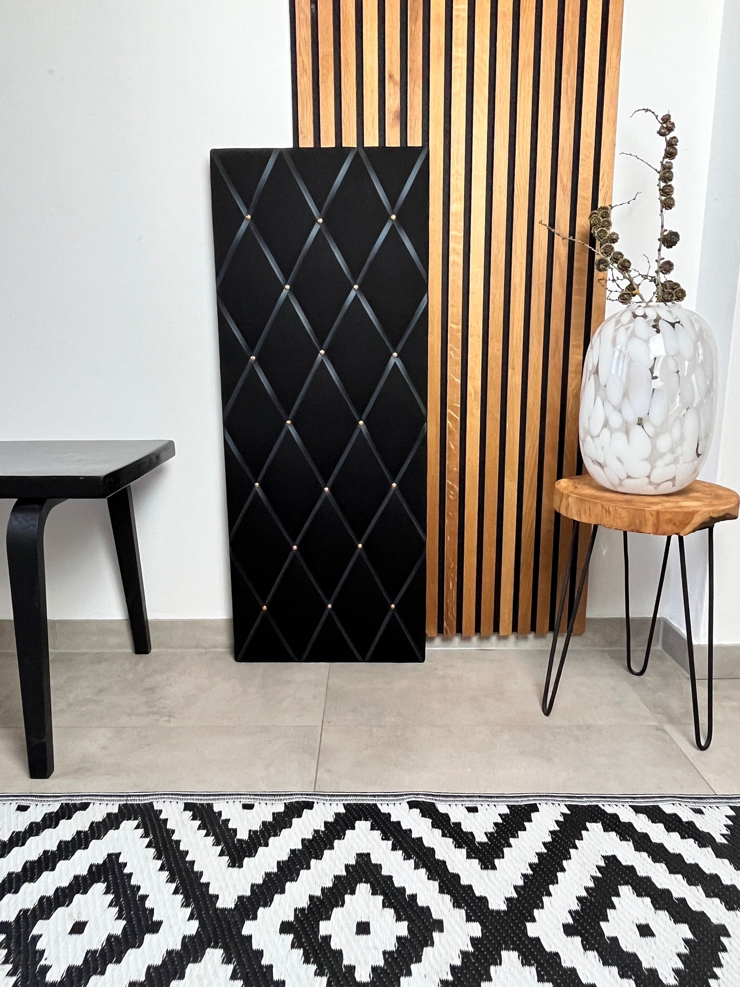 Memoboard schwarz 40x100